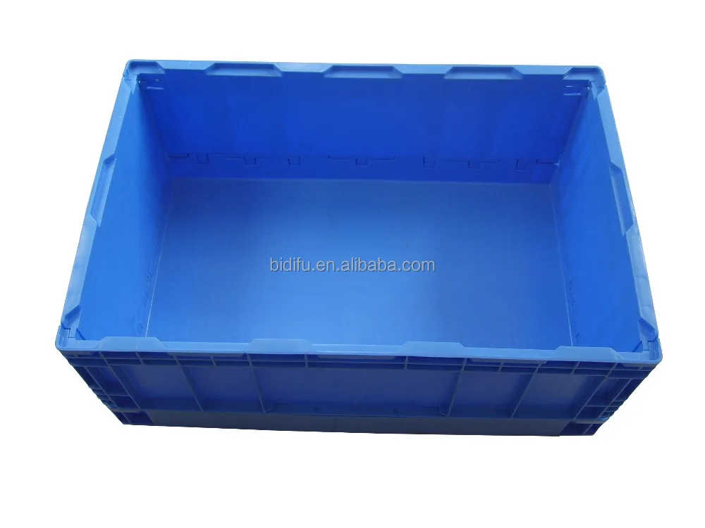 plastic crates folding stackable turnover box with lid plastic moving crate collapsible crate