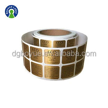 Custom Personalised Adhesive Aluminium Foil Silver Label Printing Roll for Electronic Security Warning Notice