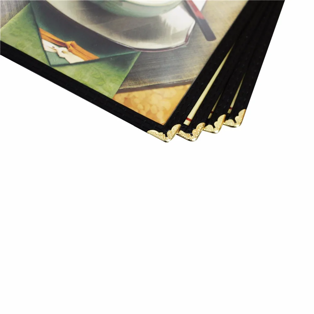 
A4 four folder restaurant menu cover,drink cover 