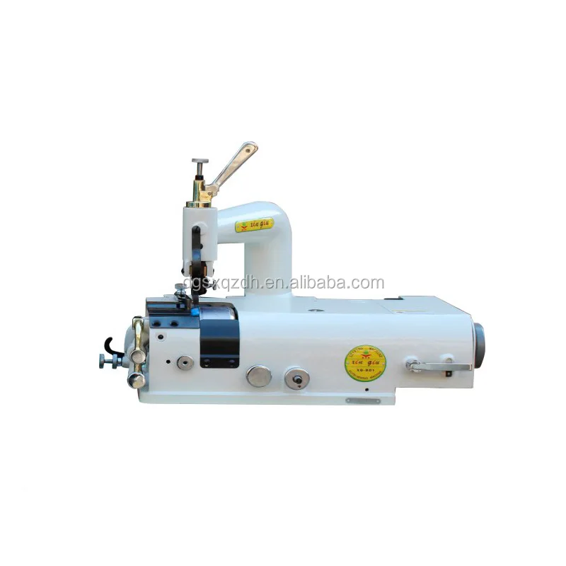 white industrial leather handbag skiving/sewing machine