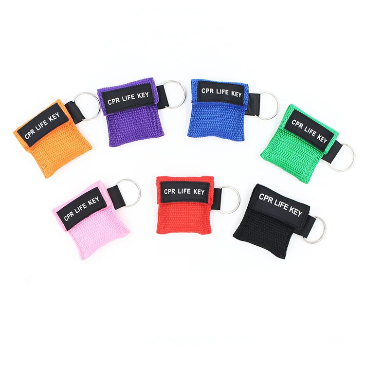Оптовая продажа, персональная спасательная маска, щит, карманы для проведения реанимации, маска для лица, брелок