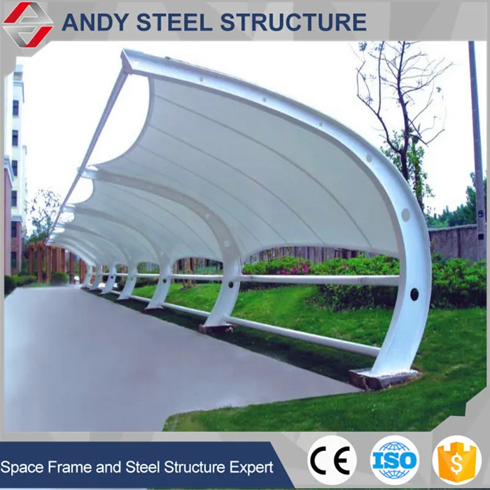 
Car parking shade ,steel bleachers tensile fabric structure 