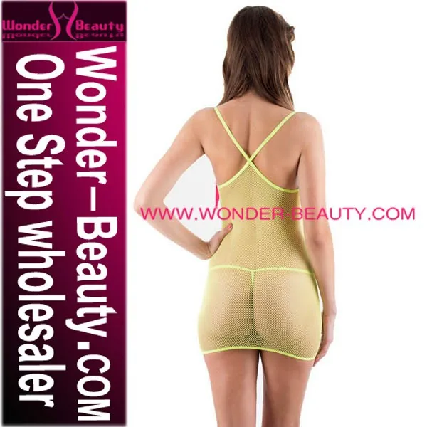 
Wholesale Women Yellow Underwear Sexy Net Lingerie 
