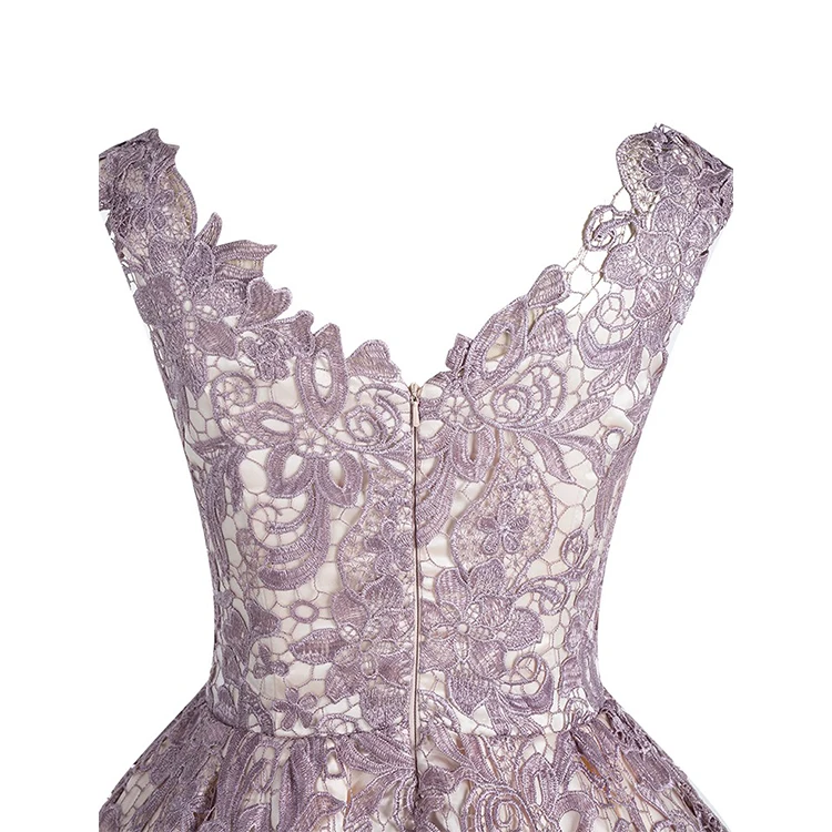 2019 г., милое короткое Кружевное цельнокроеное вечернее платье в западном стиле для девочек