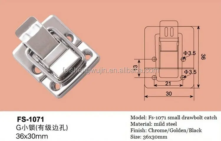 Fs1071 IRON chrome plating wooden box latch, jewelry box locks/latch
