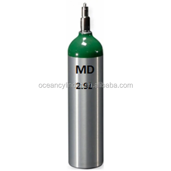 MD 2.9L Small Aluminum portable ambulance medical cylinder supplying system