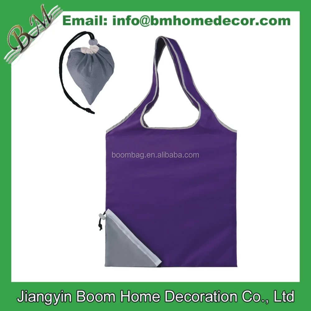 Polyester Reusable Eco Portable Grocery Tote Bag Heart Shape Folding Shopping Bag