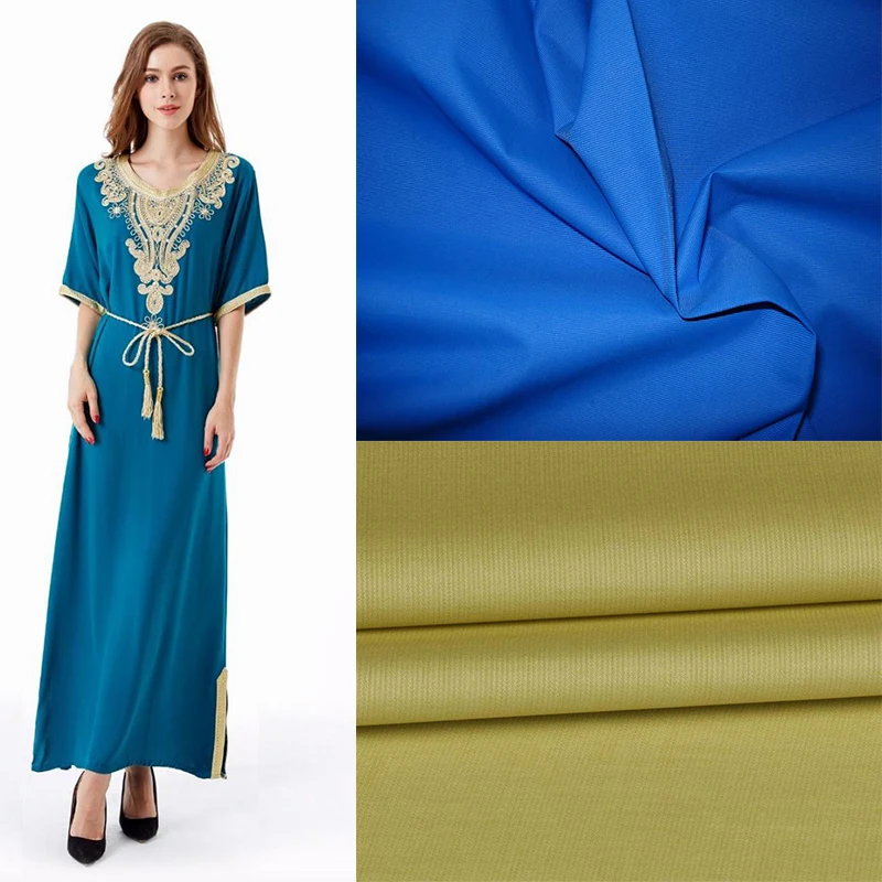 100%polyster thin black dubai abaya fabric