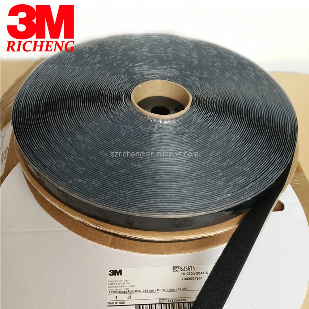 3M hook and loop belt buckle SJ3571 and SJ3572, Loop and Hook 3M original Tape black 1in * 50 yards black hook loop fastener tap