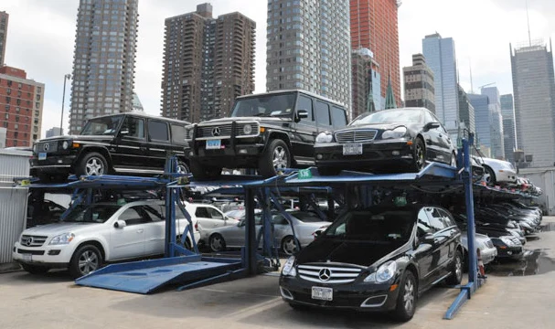 
pjs 2 post 2 layer mini mechanical simple parking duplicate 