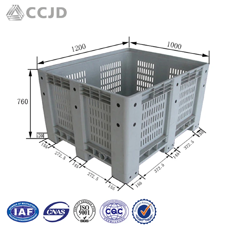 Free Shipping Hdpe Industrial Storage Plastic Tomato Vegetable Fruit Box