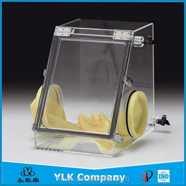 Lab Bench top Transparent Glove Box Used for Preparing Nano-Materials/Organic Synthesis
