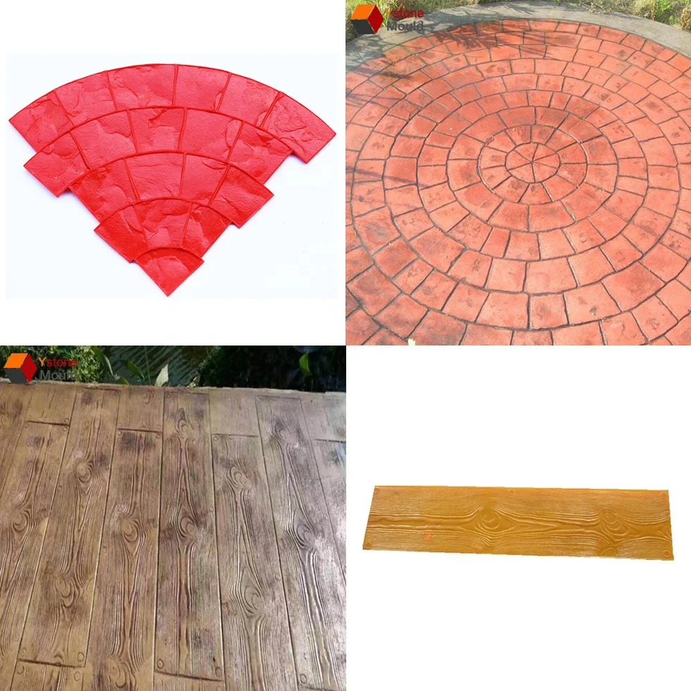 Natural looking slate rubber roller stamp concrete