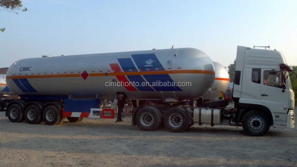 CIMC HONTO GB standard 52CBM lpg Tanker Semi trailer with spare tire factory directly sale gas tank lpg
