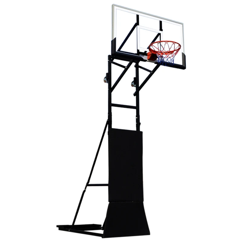 A-G5L Ladder Shaped Steel Inground Basketball Hoops Basketball Training Equipment With 45cm Standard Rim For Outdoor