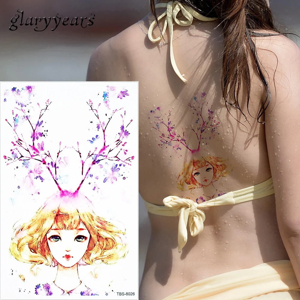 TBS Colourful  Temporary Tattoo for Sexy Woman Beautiful Girl Tattoo Sticker