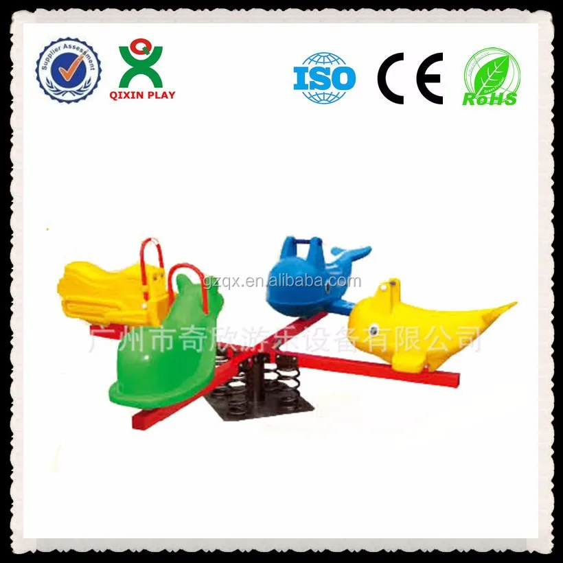 4 Seater Fish Seesaw Spring Seesaw QX-11084A/ Kids Seesaw Outdoor/ Seesaw Plastic Seat