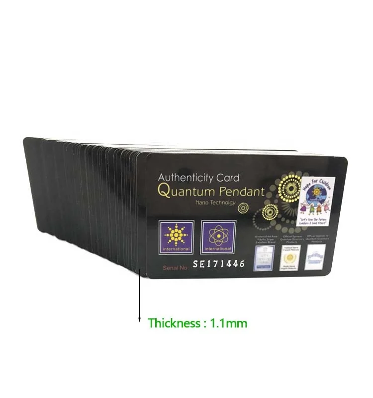 Far Infrared Ray (FIR) and Negative Ion technology bio energy health card