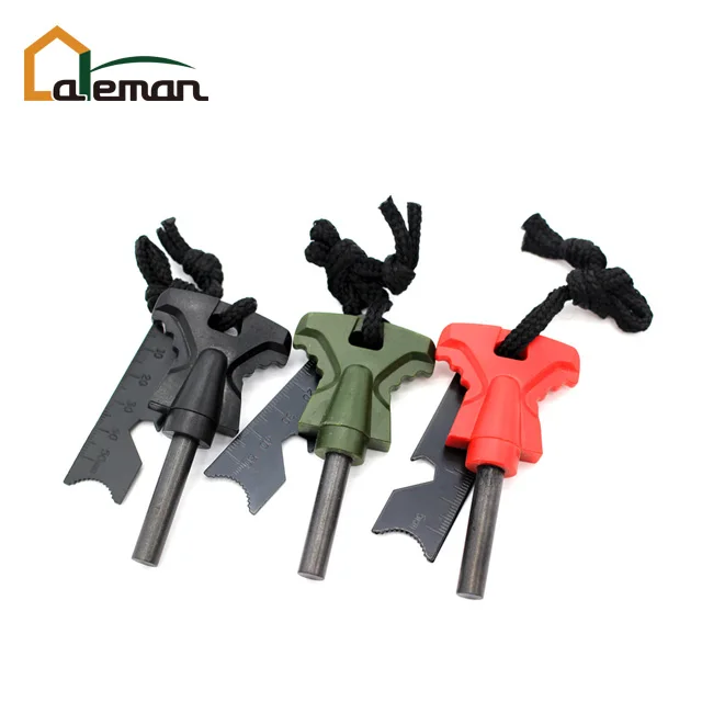 Butterfly Shape Handle Fire Starter Fire Steel Striker Maker Flint Survival Kit w/Ruler Map Scales 2 Size Available