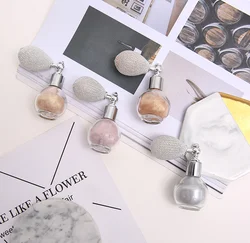 Glitter highlighter pressed powder highlighter cosmetic illuminator makeup highlighter loose powder unique bottle with gold pump