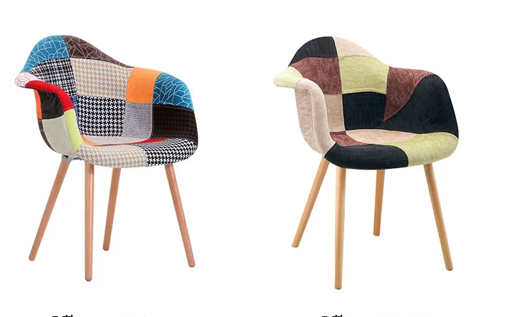 
wholesale patchwork dining chairs fabric outdoor tub armchair 