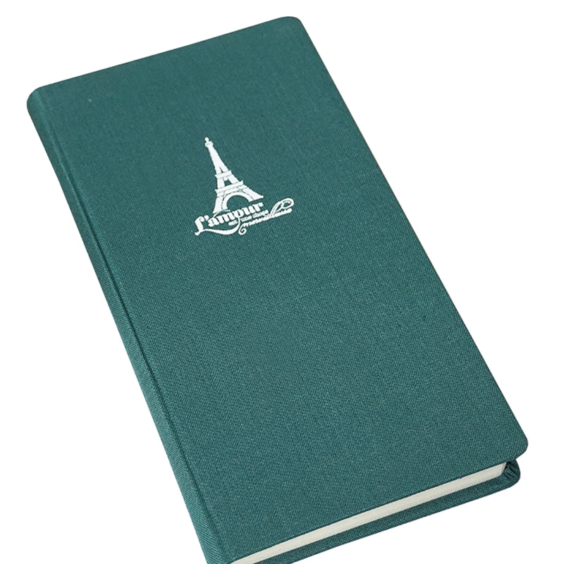 Custom Printing Design Linen Fabric Hardcover Journal Pocket Notebook