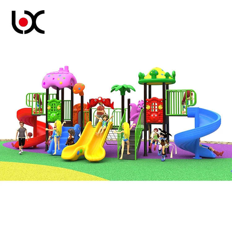 Large New Design Eco-friendly Outdoor Playground Plastic slide kids sliding toys For Children