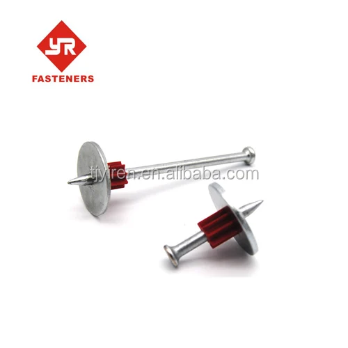 TIANJIN nails factory PDW low velocity drive pin with flute and steel washer