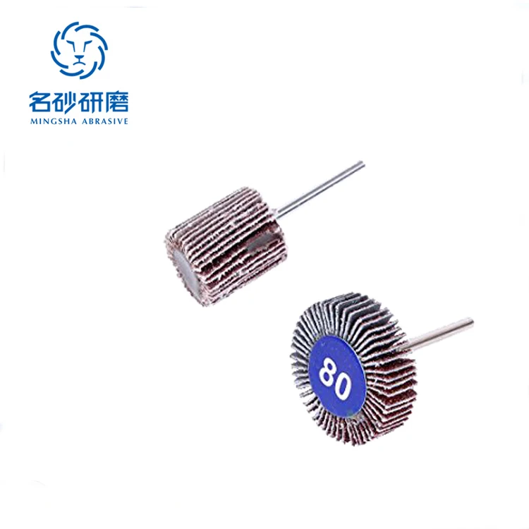 6mm shank abrasive wheels  mounted point emery cloth flap wheel with shaft grinding head with handle metal and wool polishing