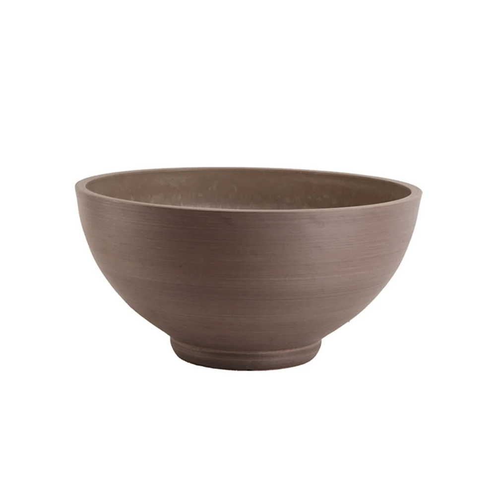 Bowl Type SPW Materials Flower Pot for Room Decoration Mixed Stone Powder ,wood Powder &recycled Plastic Indoor or Outdoor Round