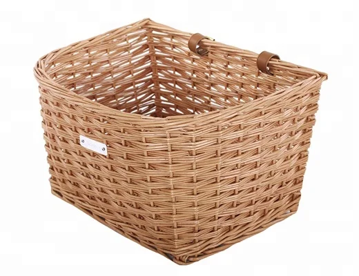 
wicker bike bicycle basket, wicker basket for bike 