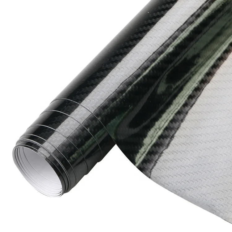 Guangzhou Xiaode Wholesale reflective 5d carbon fiber car wrap black chrome vinyl car wrap