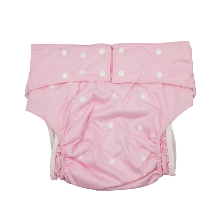 Adult cloth diaper for urinary incontinence PUL waterproof washable breathable adjustable sizes china manufacturer
