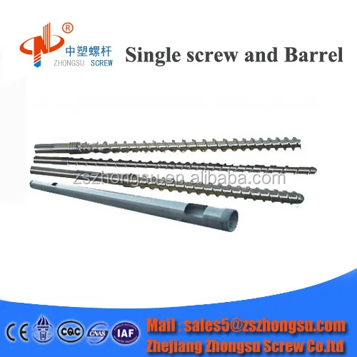 Granulation plastic extruding single screw and barrel plastic extruder single screw and barrel for pvc extrusion