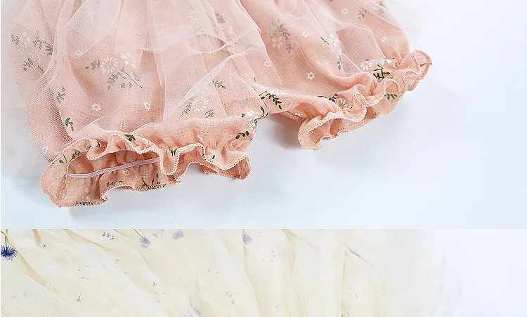 
Baby Bloomers Infant Toddler Girl Yellow Dandelion Floral With White Tulle Shorts Kids Girl Ruffle Shorts for 0-2 years 