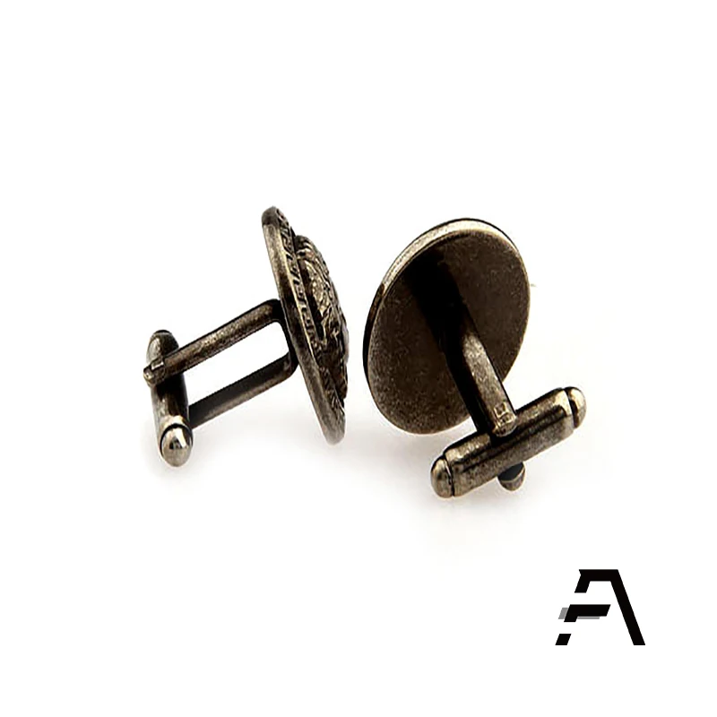 Золотые женские запонки со змеиным ворсом