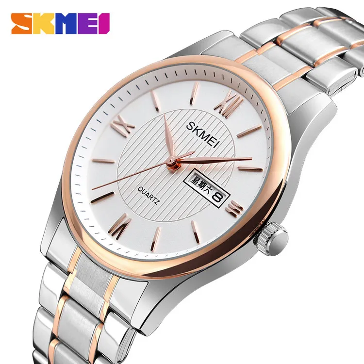 SKMEI 1261 life fitness quartz women men watch battery stainless steel china alibaba