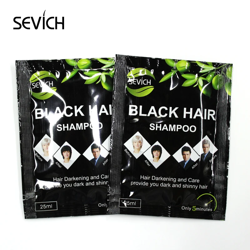 Beauty salon product hair color natural instant black hair shampoo For Grey Hair
