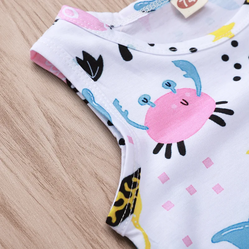 2019 summer Ocean Animal full print KIDS BODYSUITS ROMPERS infant cotton romper 0-2years