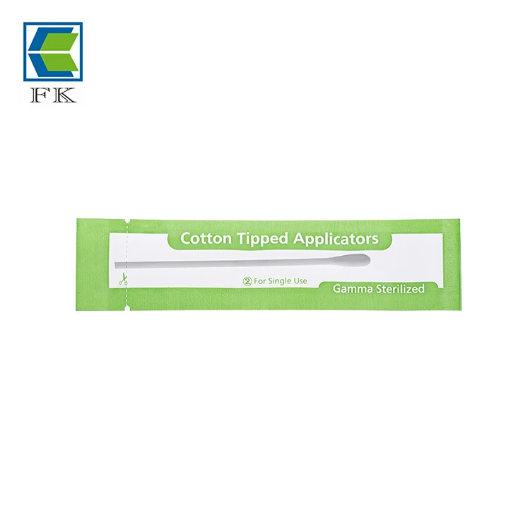 Different packages sterile cotton swab plastic stick