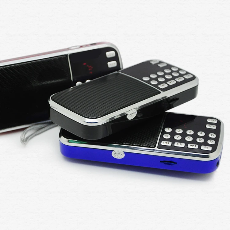best gift multifunction usb tf card mp3 music plyer FM radio speakers card speaker with led flashlight
