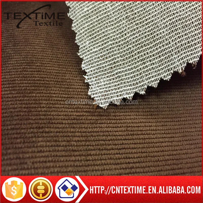 
Polyester nylon spandex fabric 16W elastine backed TC fabric for furniture/gaments 