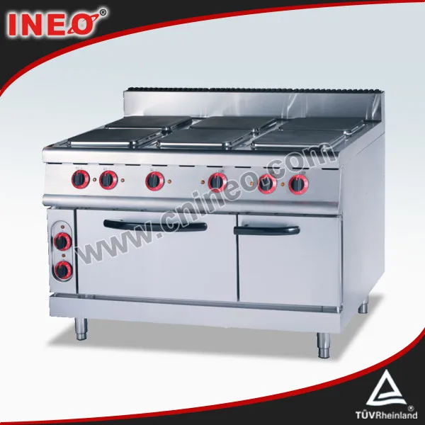 электрическая плита плита с 6 нагревательная плита и духовка( ineo профессиональны на коммерческих кухня проекта)