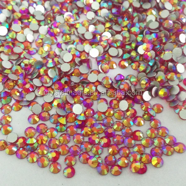 2017 cheap price siam AB rhinestones non hotfix flatback Glass crystal