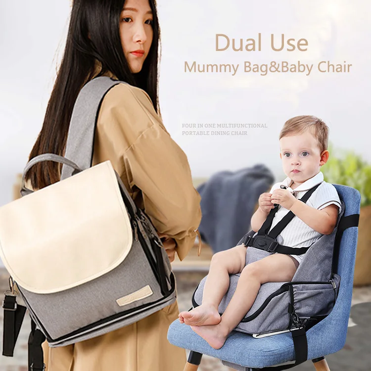 Portable baby newborn toddler kids mummy bag travel baby dining chair bag booster chair
