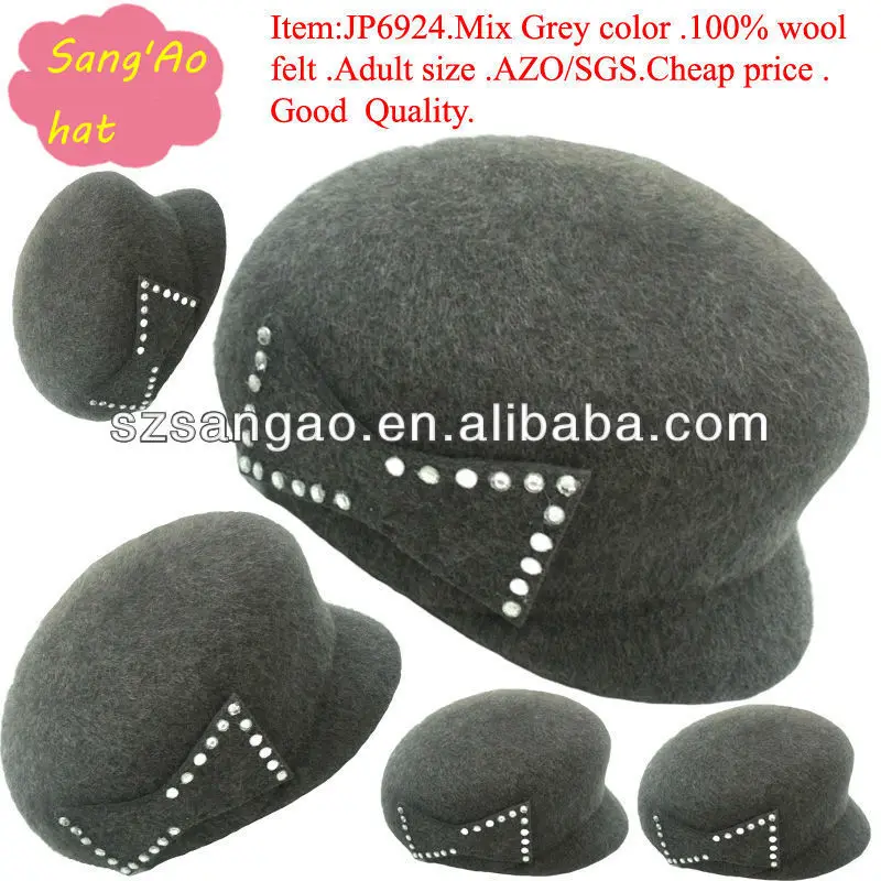 Customized fashion women fedora hat with funy