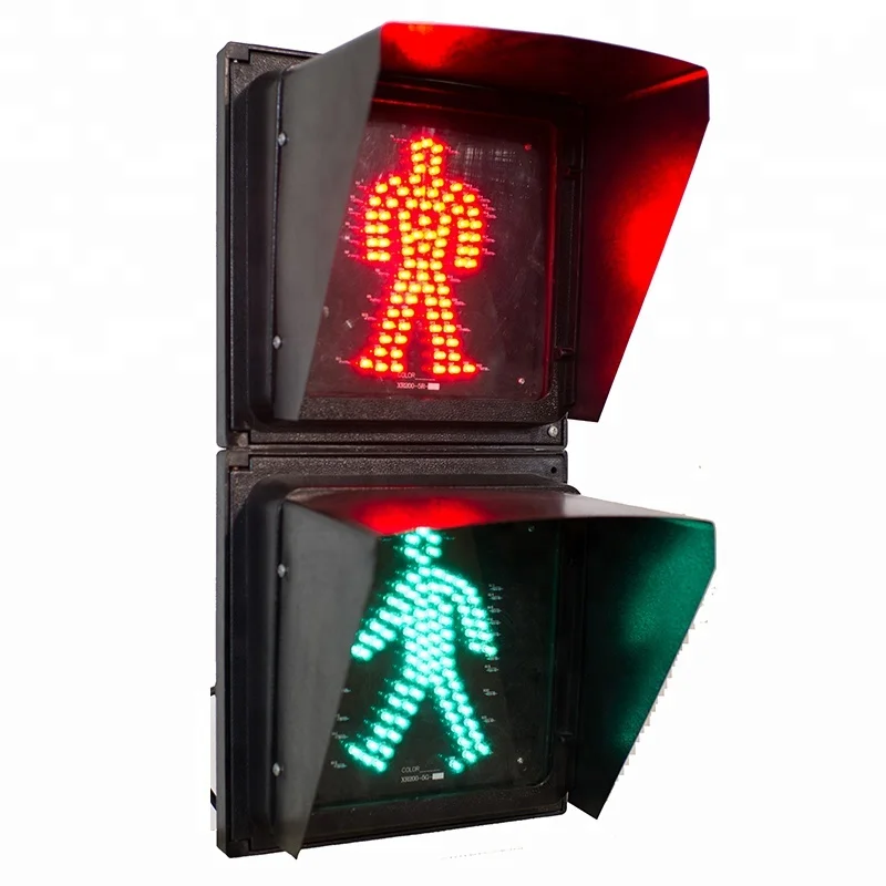 
200mm pedestrian red green man traffic light, zebra crossing light 