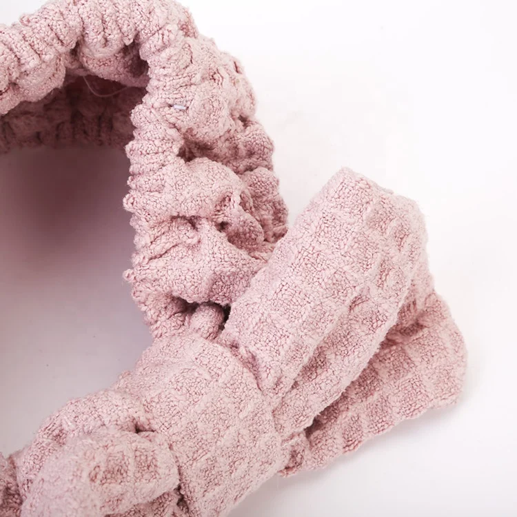 Cosmetic waffle accessories headband makeup elastic snap hair band