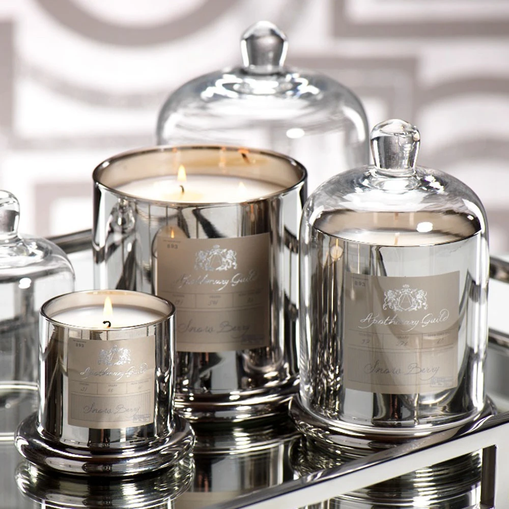 
Silver Domed Jar Scented Candle Luxury 