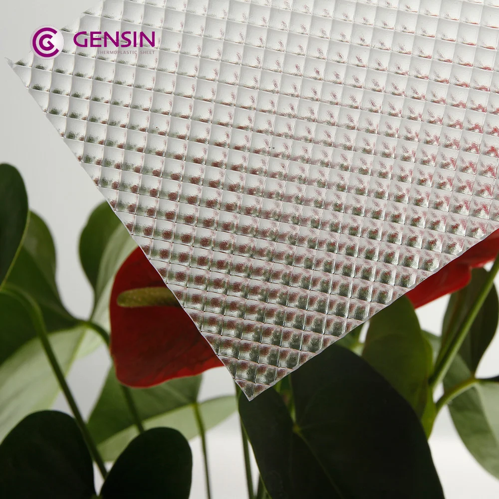 Clear Color Prismatic Pattern Polycarbonate Solid Sheets For Lamp Cover